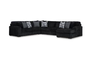 Midnight-Madness 4-Piece Sectional Onyx