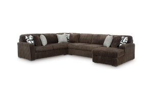 Midnight-Madness 4-Piece Sectional Chocolate