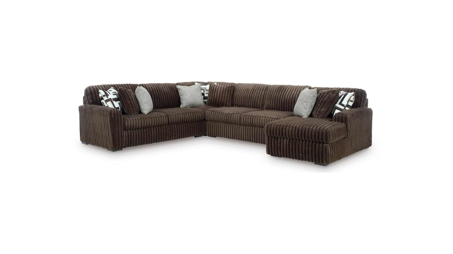 Midnight-Madness 4-Piece Sectional Chocolate