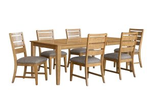 7-PIECE DINING SET - OAK
