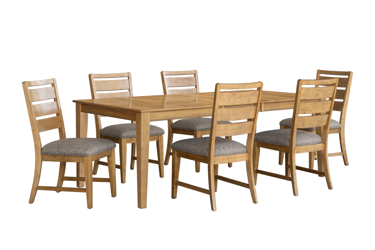 7-PIECE DINING SET - OAK