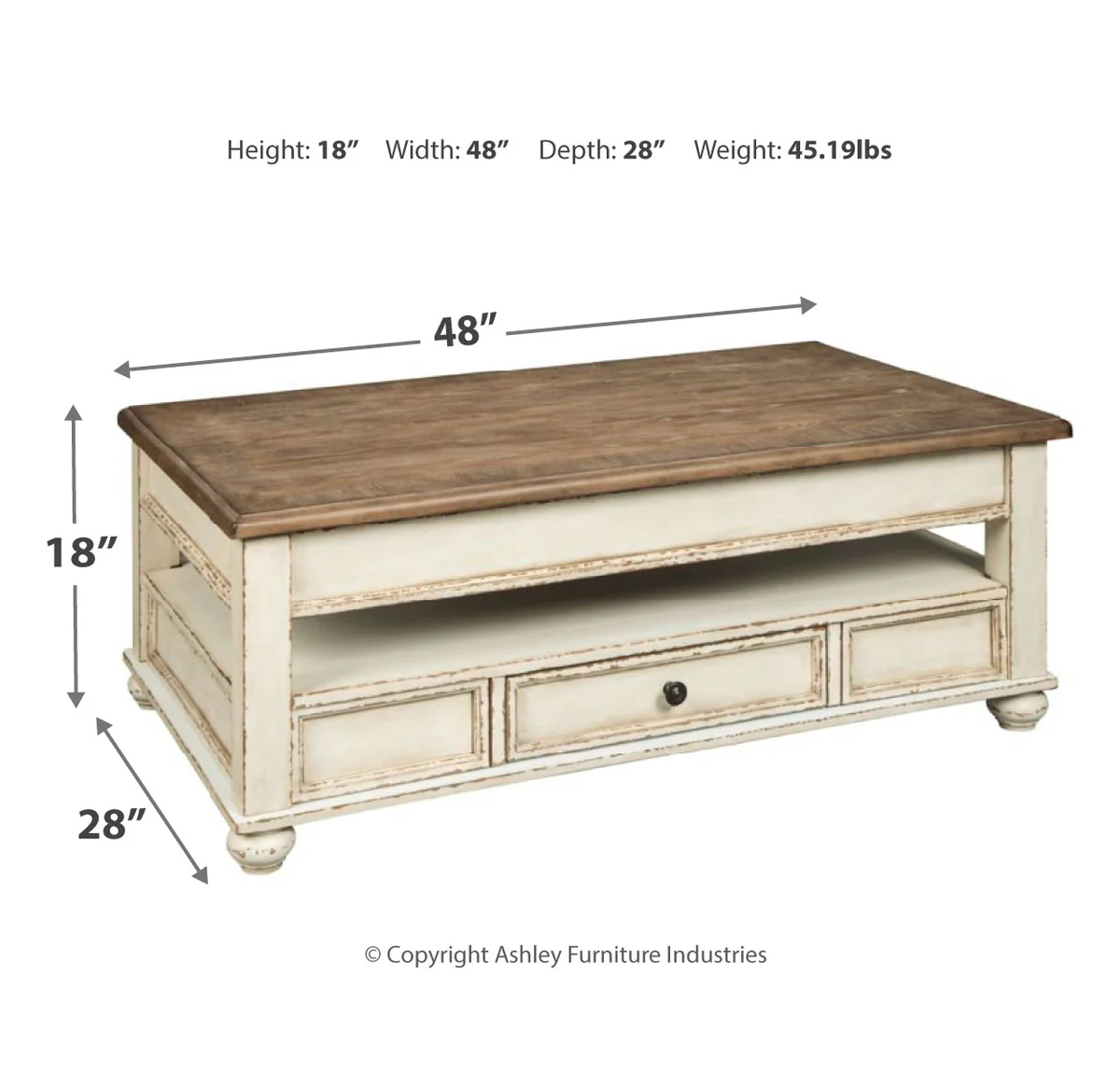 Realyn Coffee Table with Lift Top - Image 12