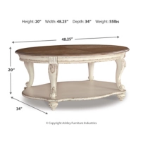 Realyn Oval Cocktail Table - Image 5