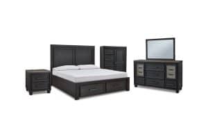 Foyland King Panel Storage Bedroom Set